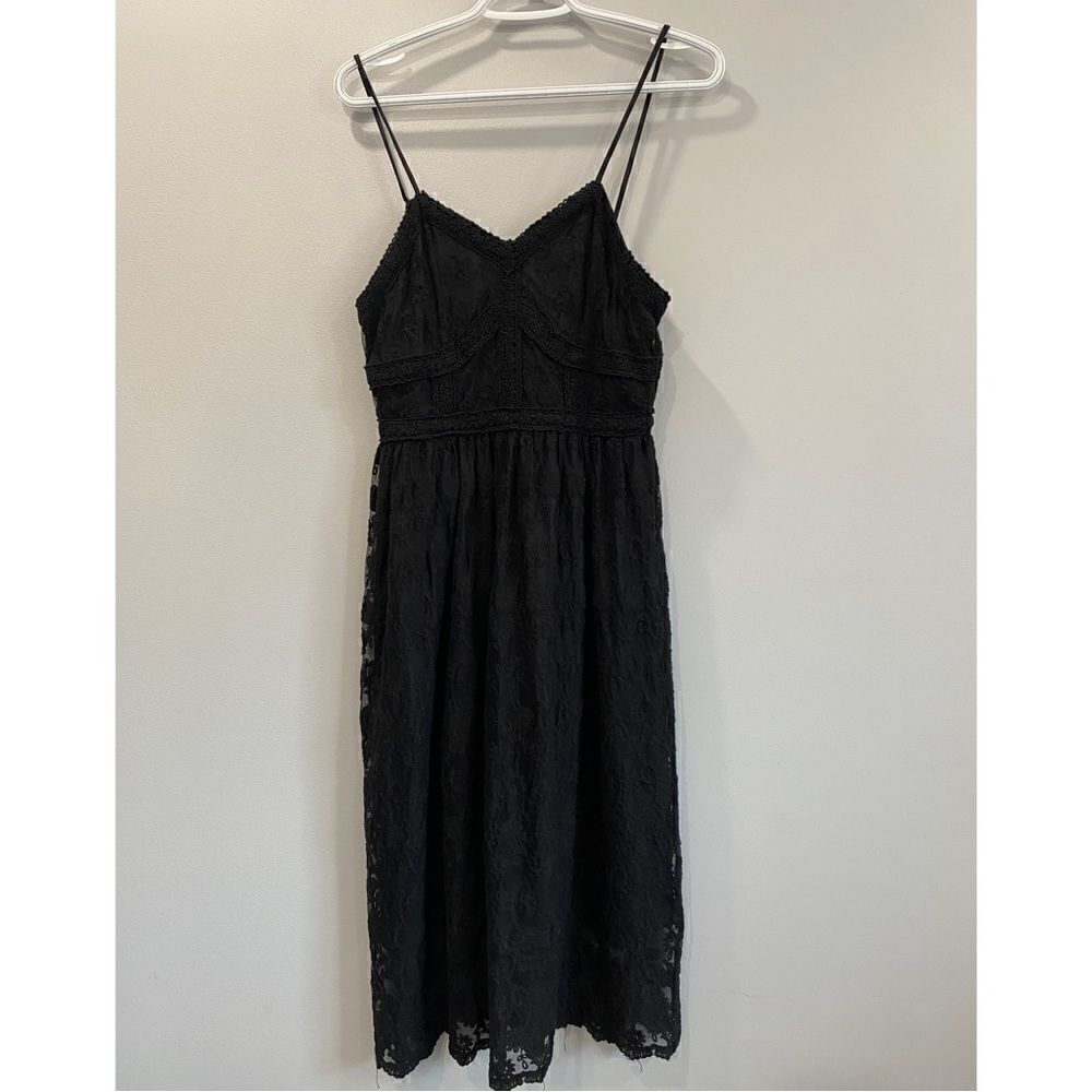 NWT Altar’d State Black Lace Midi Dress